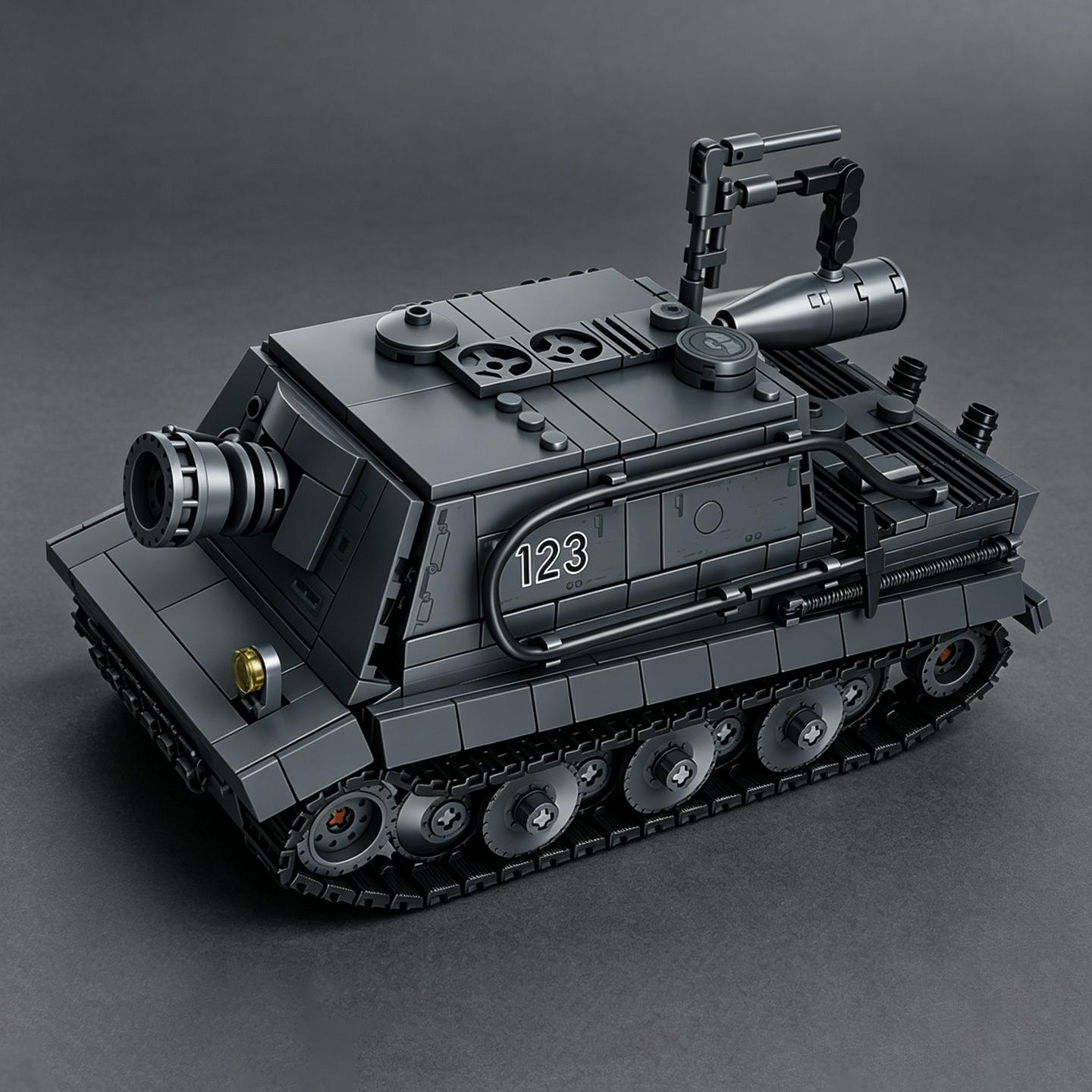 

Soviet Tank Monster Weapon “Sturm-Tiger” Self-Propelled Gun Building Block Set German “Sturm-Tiger” Self-Propelled Assault Gun Toy NO BOX