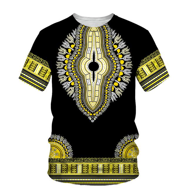 African Dashiki Print T-shirt Männer/Frauen Ethnische Vintage Folk-benutzerdefinierte Kleidung 2023 Sommer Casual Paare Kurzarm Grafik tops