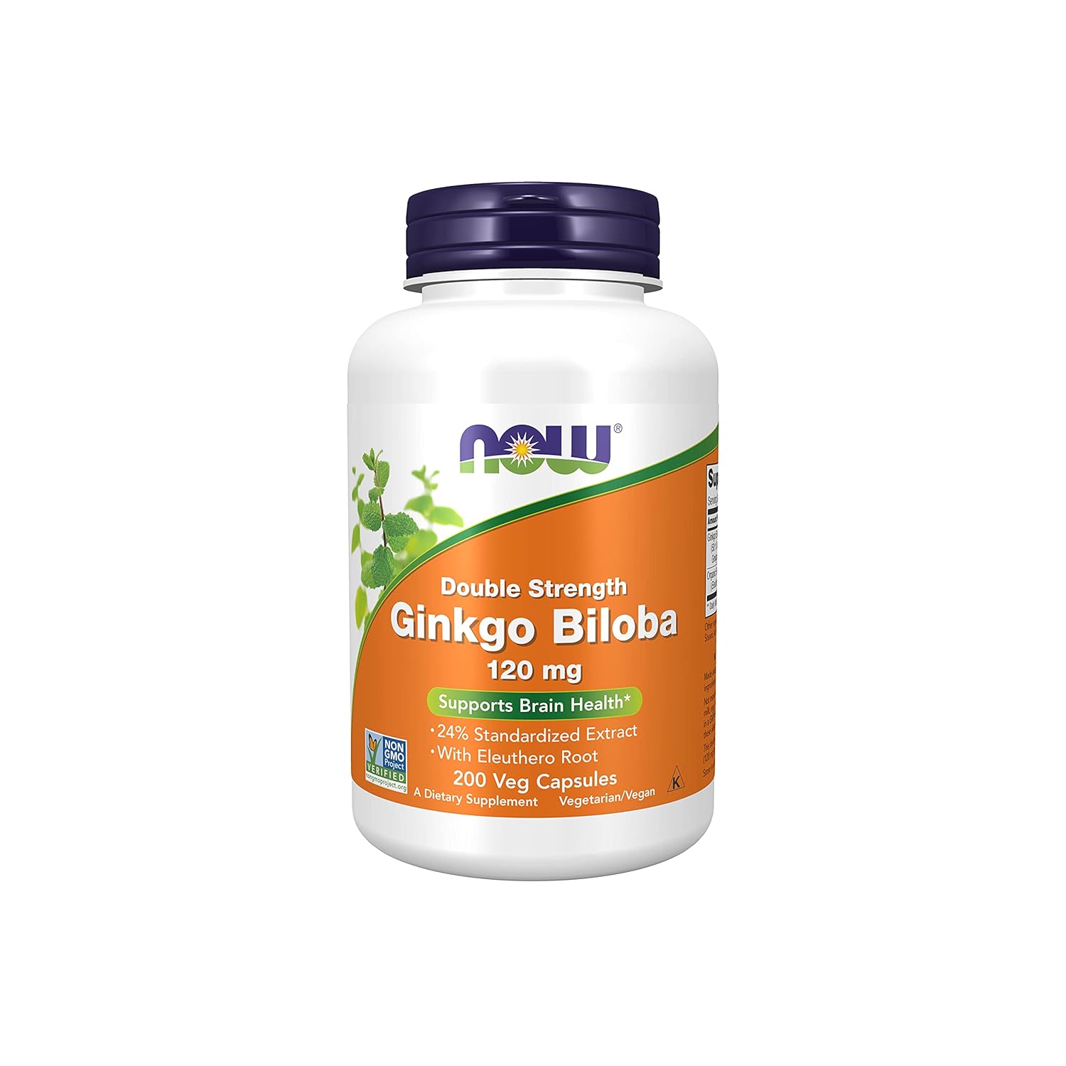 

Now Ginkgo Biloba 120mg 24% 50:1 Extract, Maintain Memory In Adults | 200 Veg Capsules 200gm 0.4lbs