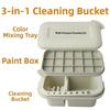 Portable Paint Brush Washer Handheld Brush Cleaning Tool Brushes Tray Basin  Art Supplies