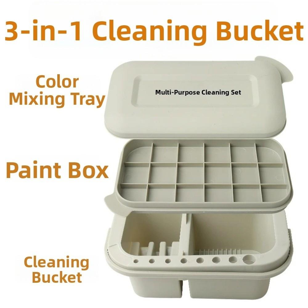 Portable Paint Brush Washer Handheld Brush Cleaning Tool Brushes Tray Basin  Art Supplies