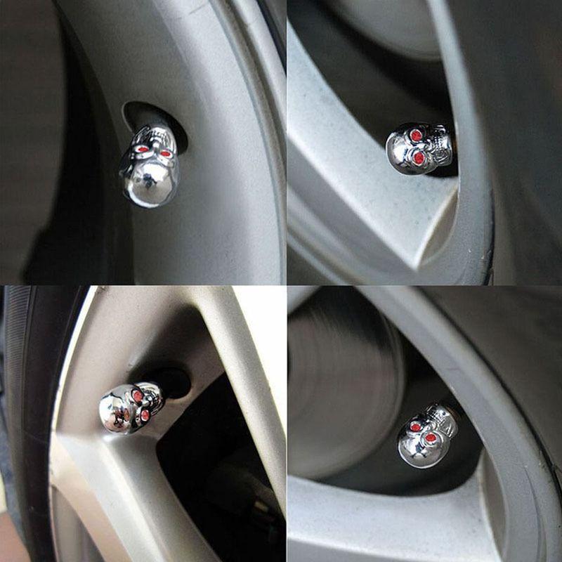 Riding Decoration Skull Style Electric Scooter Valve Stem Cap Protective Cover Tyre Accessories Dust-proof Cover