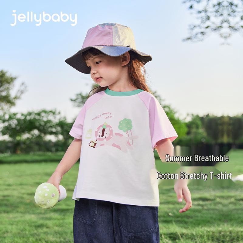 JELLYBABY Animal Print Kids  T-Shirt 140