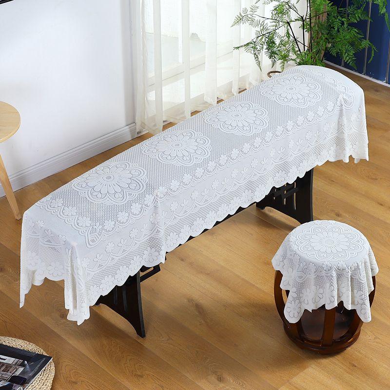 

Lace Guzither Cover Thickened Guzheng Cover Dust Cover Guzheng Cover Cloth Slipcover Universal Simple and Modern Fabric Craft 3 Beige 80*80cm/stool towel