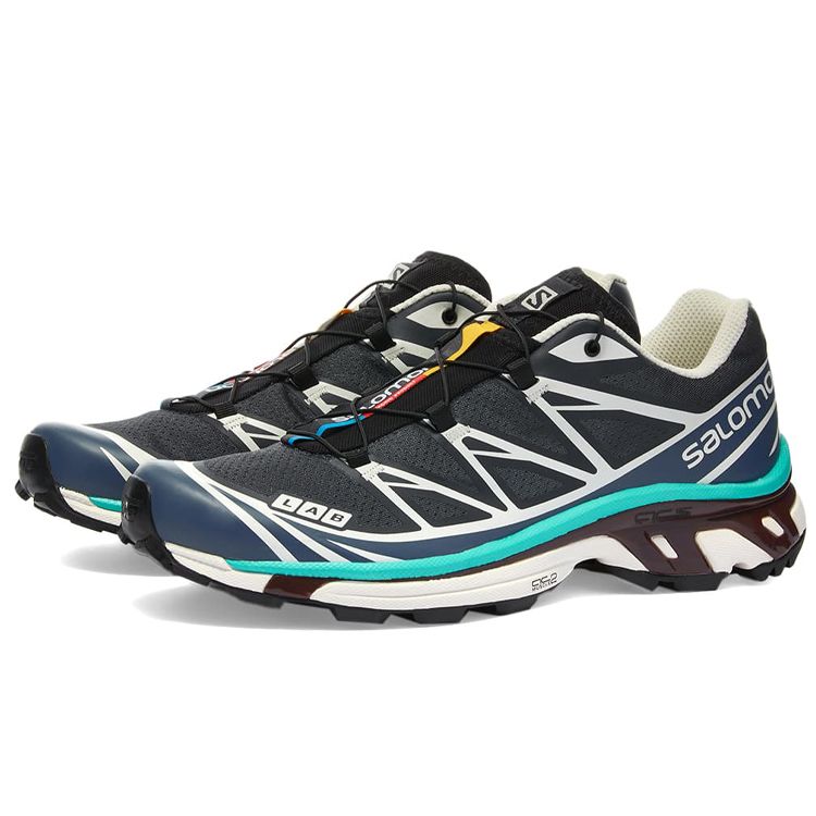 Salomon XT-6 Advanced Comfortable Fabric TPU Slip-Resistant Durable Lightweight Low-Top Running Shoes Men Running Shoes Blue Black 412637