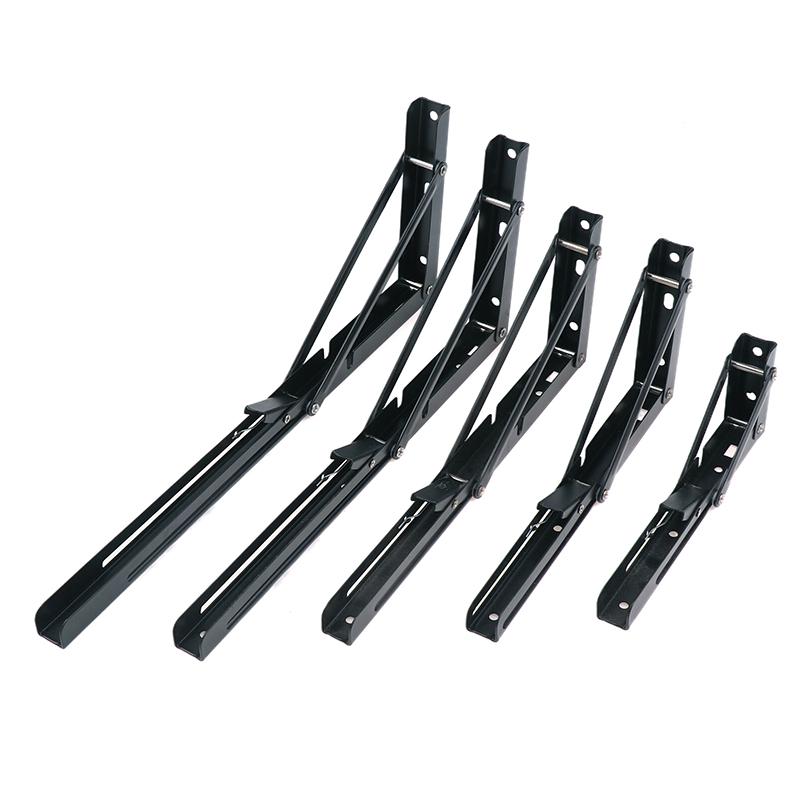 High-Strength Triangle Folding Shelf Bracket made of Cold Rolled Steel, Suitable for Wall and Table Mount, 1/2pcs