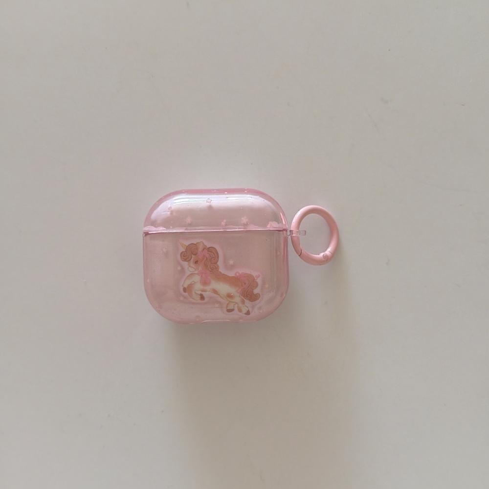 

ins girl powder one-horned star horse suitable for airpods4 earphone cover pro3 new airpodspro2 protective cover 3rd generation Apple wireless AirPods Pro 3