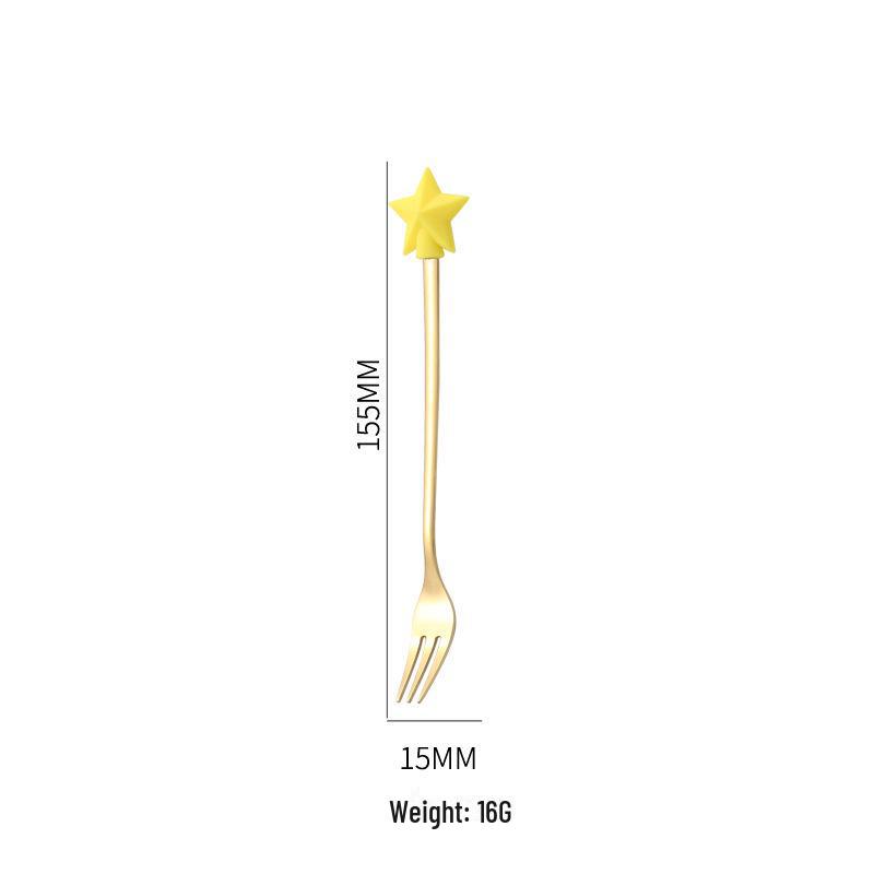 Vánoční dárek Kreslená sada lžíce a vidličky - Nerezové nádobí s kreativním designem panenky