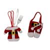 Bestecktaschen - Partydekoration - Weihnachten - 6 Taschen - Polyester - Weihnachtsmannkostüm