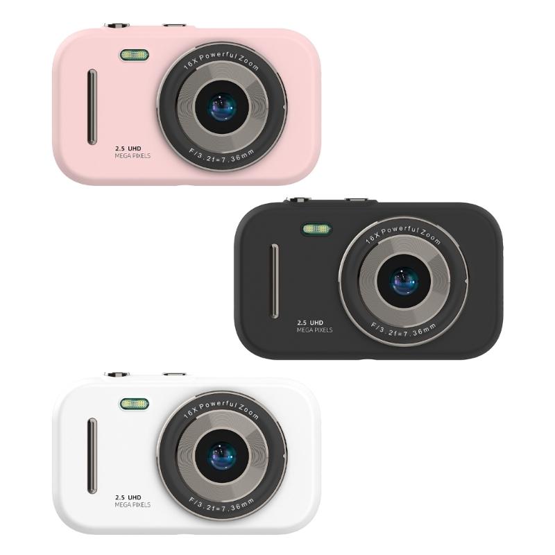 H17 Camera 1080P 2.4Inches Digital Cameras 800mAh Rechargeable 16X Zoom 4800x6400 for Kids Girls