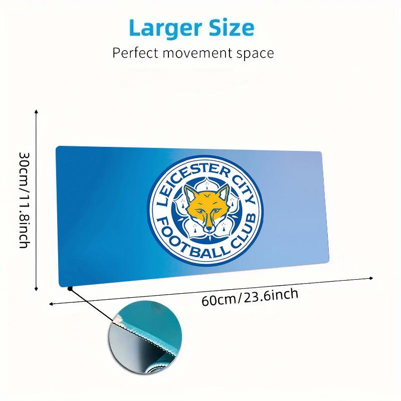Leicester City Football Club Print  Cushion Non-slip Laptop Tablet Big Mousepad XXL Mat Mini PC Playmat With Lock edge