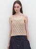 Laleugo Häkel-Bustier Stricktop (beige)