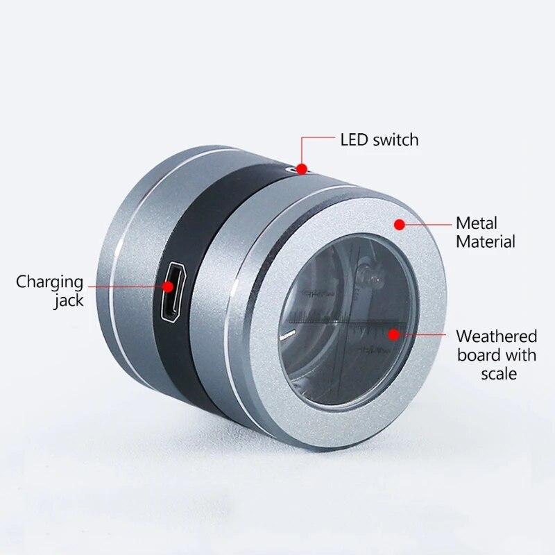 10x helmetallförstoringsglas usb laddningslins Luppförstoringsglas med skala miniförstoringsglas Handhållen myntstämplar Smyckeslupp