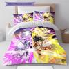 Dragon Ball Super Pattern Bedding,Quilt Set Quilt Cover Pillowcase Home Birthday Gift (1 * Duvet Cover + 2 * Pillowcase, Without Core)