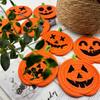Creative Pumpkin Shaped Coasters Handwoven Absorbent Non-Slip Cup Mat Anti-fouling Novelty Halloween Drink Pads