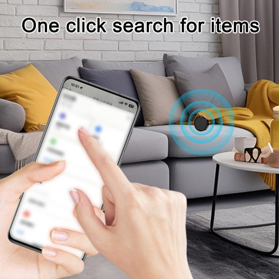 Round GPS Tracker for Android for iOS Portable Keys Wallet Luggage Pets Item Finder Locator Waterproof Bluetooth-compatible Anti-Lost Tracking Device
