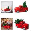 Christmas Tree and Truck Statue Ornament Artwork Sculpture Resin Figurine for Bookshelf Housewarming