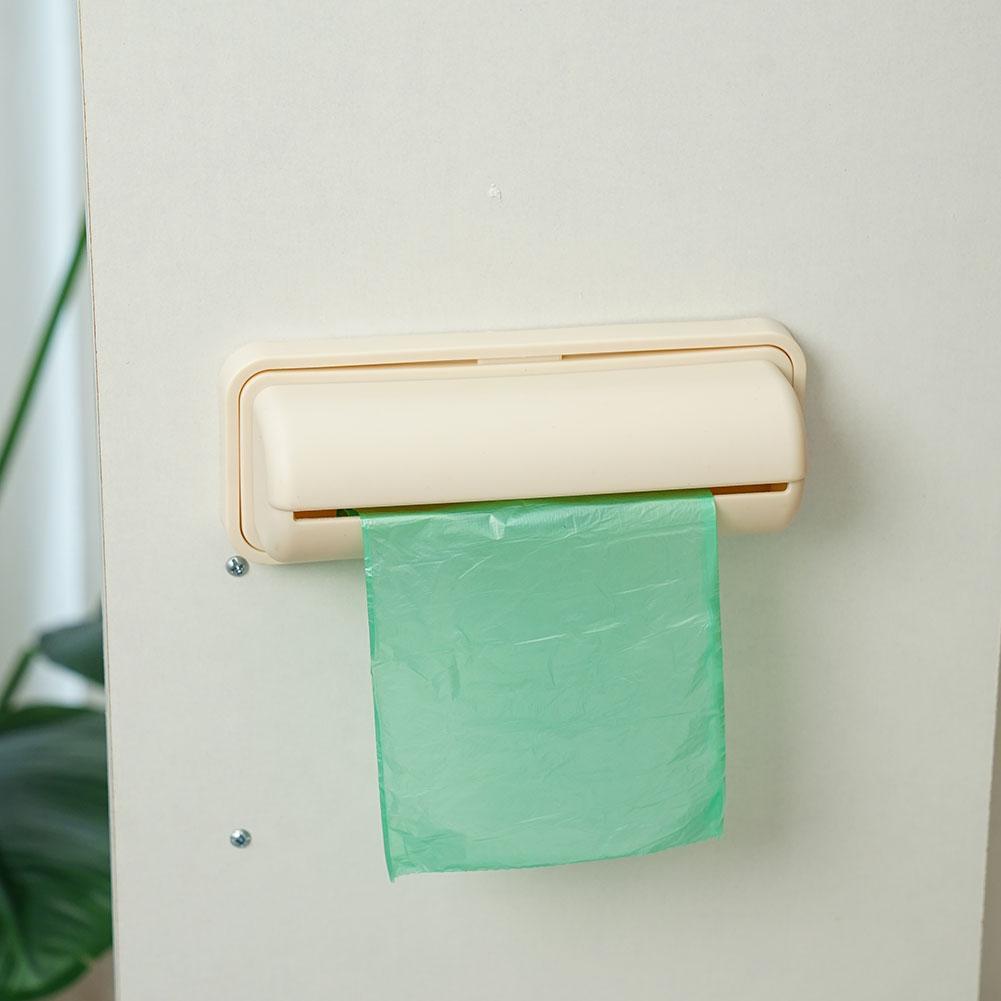 1PC Wall Mounted Trash Bags Holder Garbage Bag Storage Box Organizer Kitchen Plastic Bags Dispenser Bathroom Organization