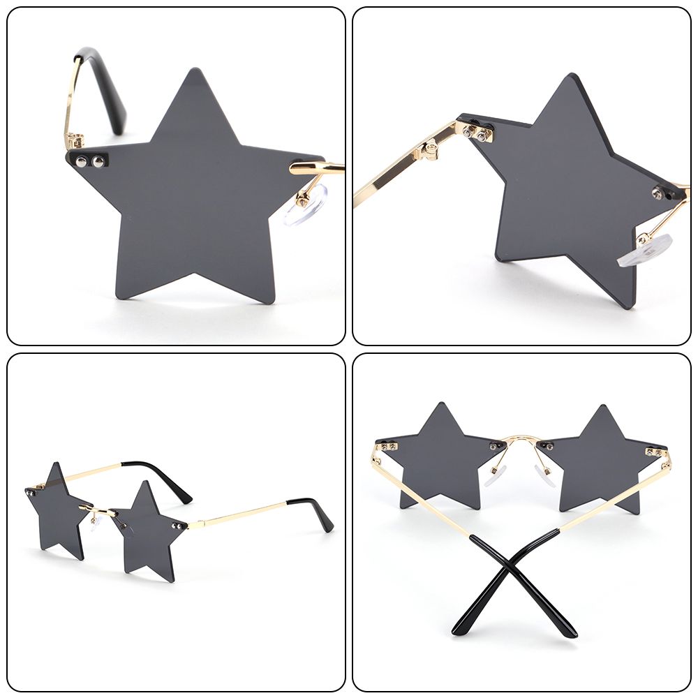Christmas Decoration Eyeglasses Pentagram Eyewear Party Glasses Rimless Sunglasses Star Shape Sun Glasses