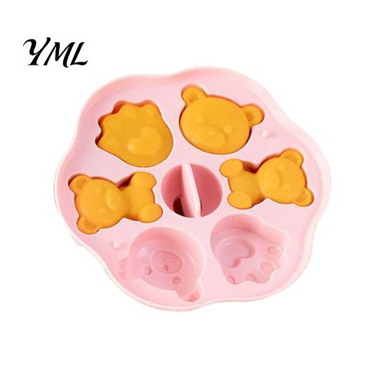 Nonstick Cake Decorating Tools Silicone Bear Mold, Steamer Safe Food Baking Pan for Kids, Bakery Equipment Home Non Stick Reusable Heatproof