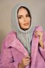 Blanka Hood Fashionable Winter Warm Gray Color