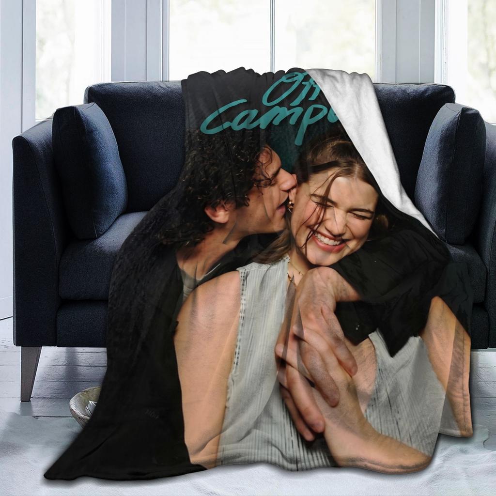 Off Campus Hockey Romance Flannel Throw Blankets Blanket for Bed Travel Lightweight Bed Rug,