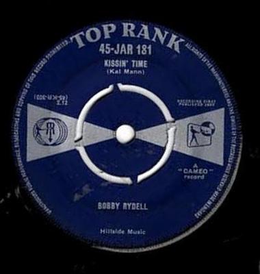7inch Record BOBBY RYDELL - Kissin' Time 45JAR181 Top Rank 1959 UK Rock Used