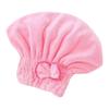 Bath Accessories High Absorbency Hair Towel Wrap Fast Drying Coral Velvet Towel with Bow Knot for Wet Hair