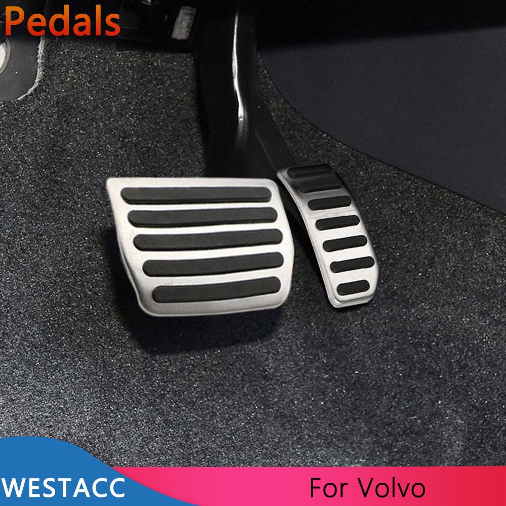 Husă pentru pedale de mașină din oțel inoxidabil pentru Volvo V40 C30 C70 S40 2013 - 2018 Accelerator Combustibil Gas Huse pentru pedale de frână