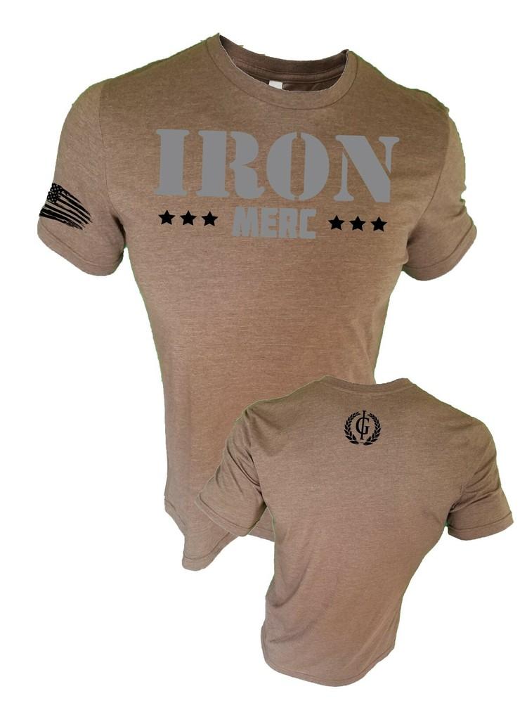 Iron Gods IRON MERC Workout TShirt Weightlifting Gear Bodybuilding Tee Gym Shirt Unisex T-Shirt XL