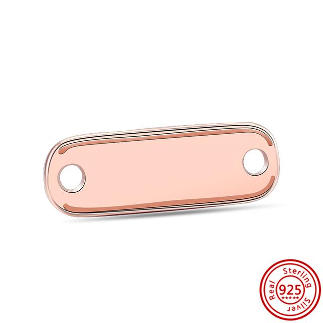 925 Silber Charm Herz Runder Stecker Medaillenanhänger Double Link Mini Dangle Fit Original Me Charms Armbänder Schmuck