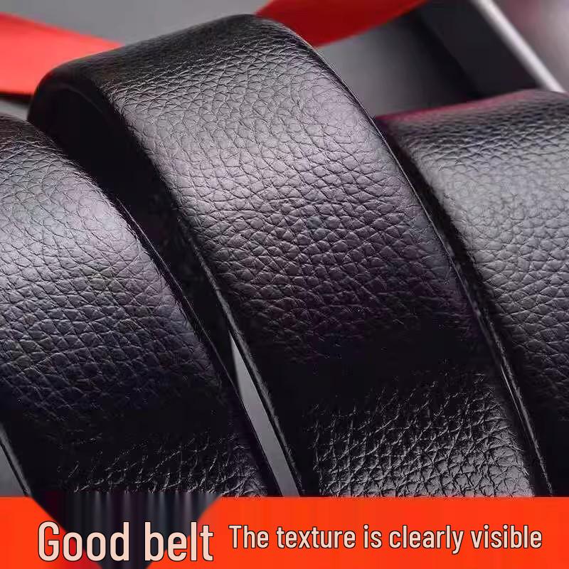 Piper Men's Diamond-Inlaid Leather Belt with Automatic Buckle