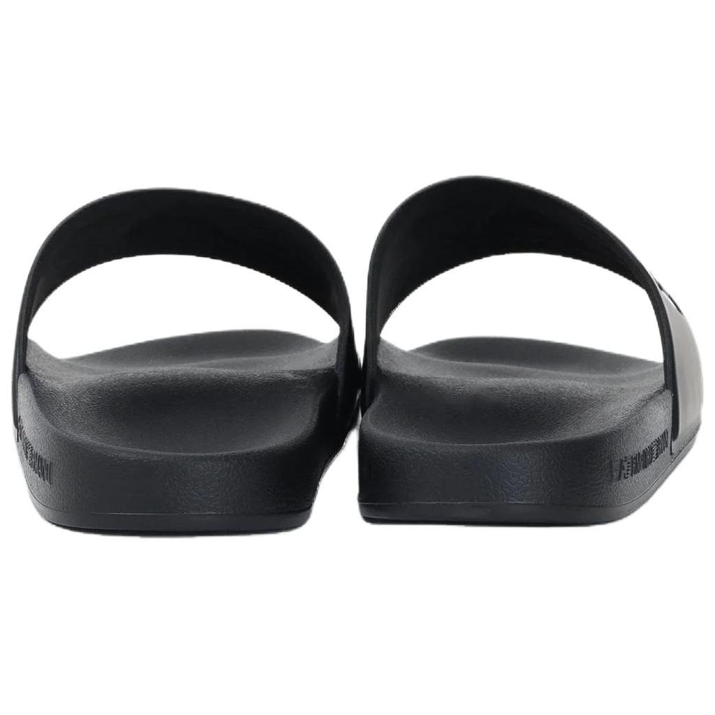 Emporio Armani EA7 Round Toe Flat Logo Beach Sandals Unisex Footwear Black 7X000108AF15118UC001