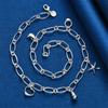 925 Sterling Silver Exquisite Starfish Water Drop Pendant Necklace for Women Fashion Party Favor Wedding Jewelry Accessories