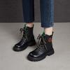 First layer cowhide Martin boots women's locomotive European short boots round head platform autumn and winter women's shoes boots long boots women's