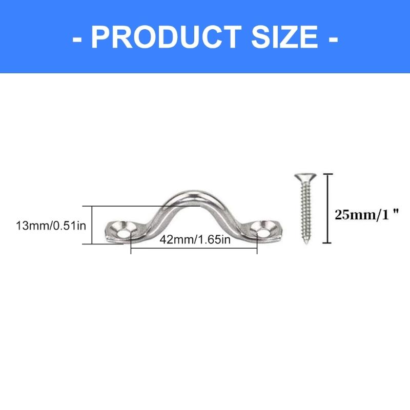 22 Units Ceiling Fix U Circles Oxidation Resistant Eye Straps & Mounting Accessories Rustproof Ceiling Mounting Hook Set