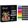 8 Pack Liquid Chalk Markers,Dry Erase Markers & Window Markers for Blackboards,Chalkboard Menu Board & Glass Car Window