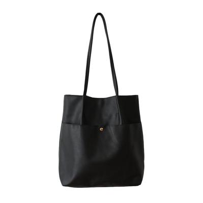 Gisele A4 Tote Bag, Large Capacity, Shoulder Strap, Tuck Design, Long Handles, Pocket, Elegant Big Tote Bag for Women, Perfect for Commuting To Work