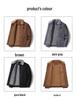 2025 Men's Suede Jacket: Lambswool-Lined Cotton Outerwear, Velvet-Thickened for Winter