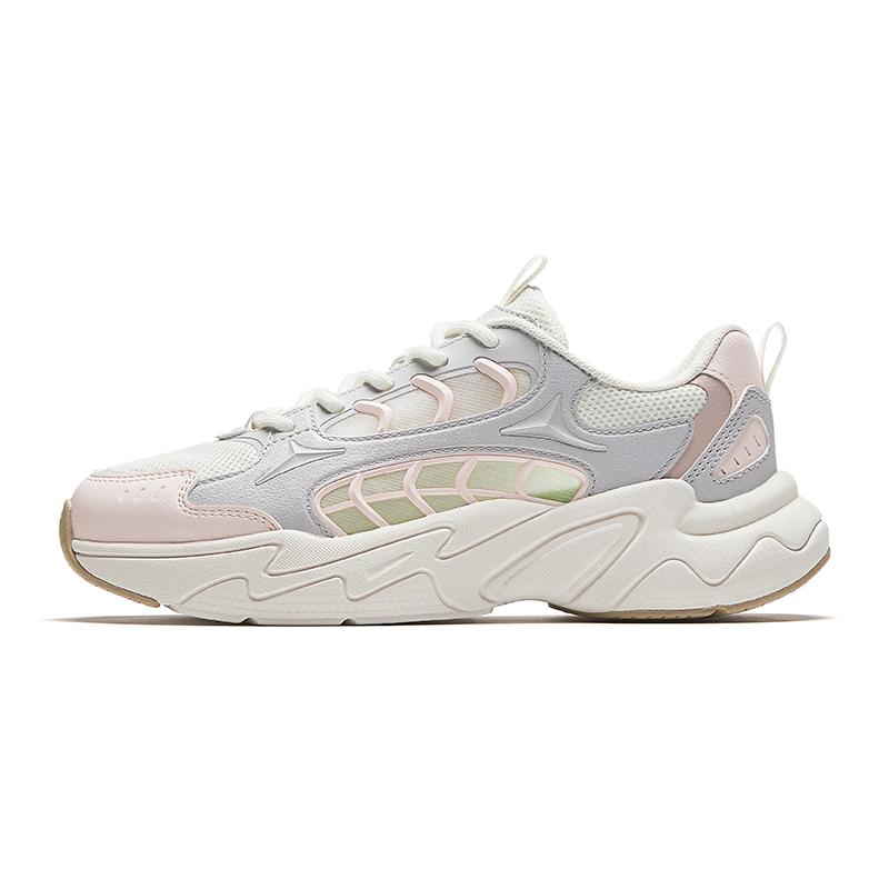 Anta Pulse Comfortable Lightweight Versatile Thick Sole Height Increasing Non-Slip Low-Top Casual Shoes Women sneaker Ivory 122628851-1