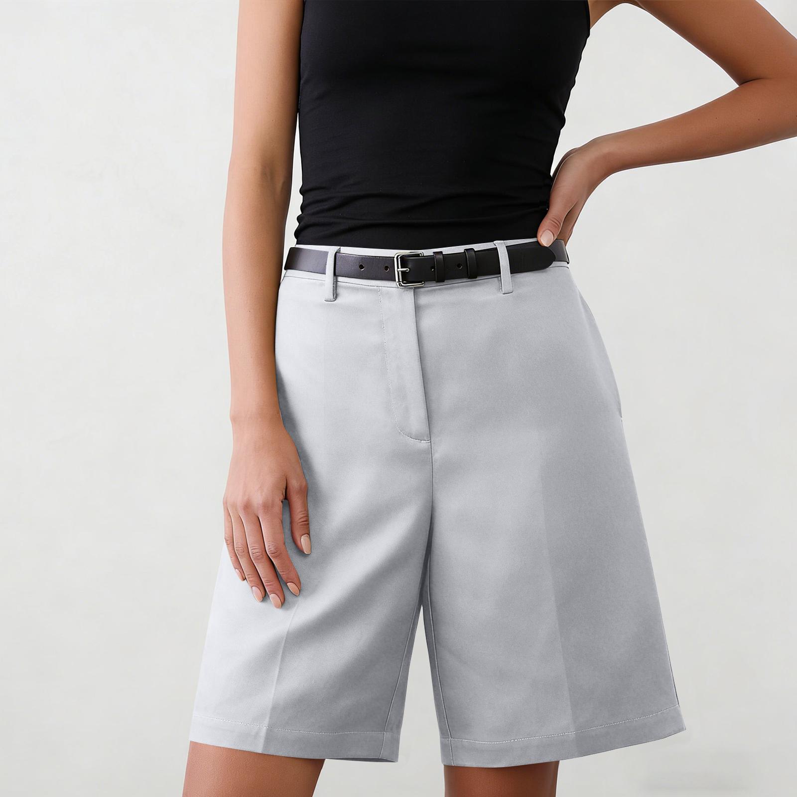 

Women s Casual, Loose-fitting -color Pants With Pockets XL білий