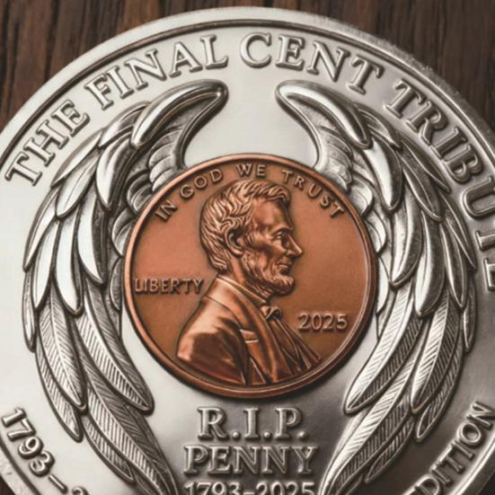 1/2/3/4/5Pcs Final Cent Tribute Coin R.I.P. Penny Souvenir Coin Historic Collectible Token History Buffs Collectors Enthusiasts Keepsake Gift