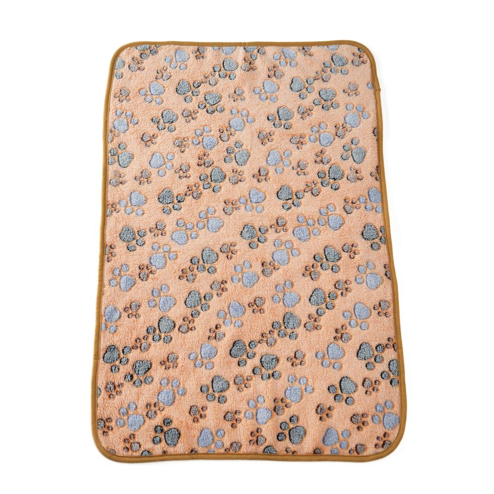 

Теплое одеяло для собак и кошек для маленьких и больших собак, кошек, модный матрас с принтом лапы для домашних животных, одеяла для дивана, чихуахуа, йоркширский терьер, принадлежности для кровати и коврика 25 x 25 cm коричневый