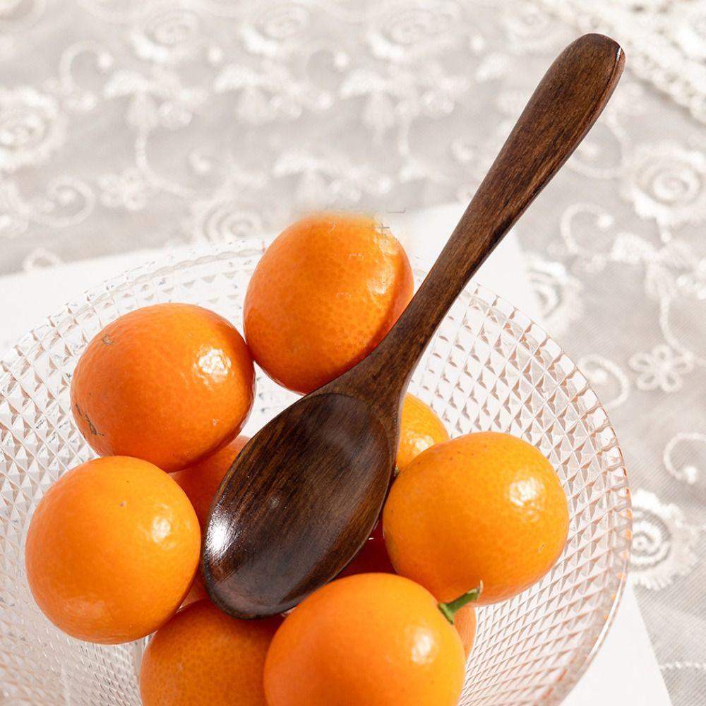 Ice Cream Retro Tea Coffee Tableware Kitchen Teaspoon Fork Coffee Spoon Stirring Spoon Wooden Spoon