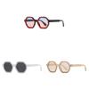Trendy Polygon Pearl Sunglasses With Uv400 Level For Travel And Parties