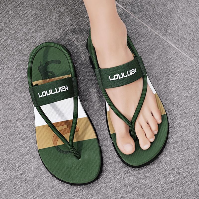 Summer Men's Sandals Outdoor Leisure Beach Shoes Men's  Slippers Men's Thick Sole Anti Slip