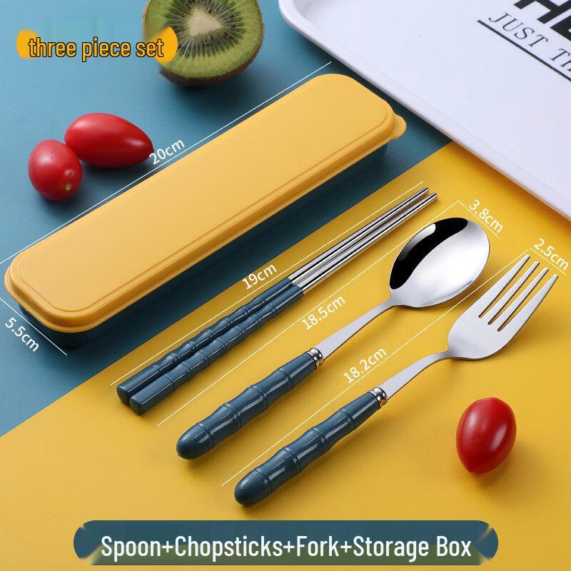 Antibacterial 316 Stainless Steel Portable Cutlery Set