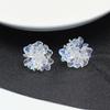 Big White Camellia Flower Stud Earring for Female Simple Sweet Acrylic Resin Ear Jewelry Wedding Best Friend Christmas Gift