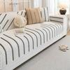 Embroidered Fabric Sofa Cover Living Room Stripe Sofa Cushion Non-Slip Couch Cushion Armrest Backrest Home Decor Sofa Cushion