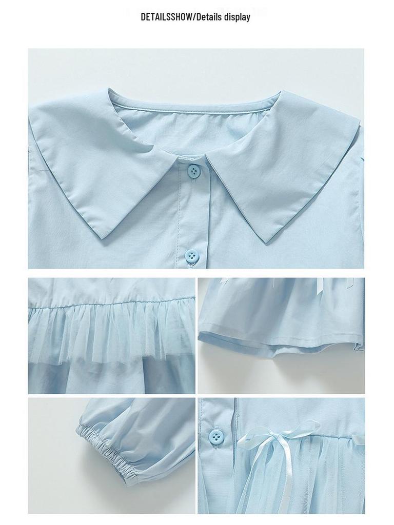 2025 Spring/Autumn Long Sleeve Princess Shirt for Baby Girls